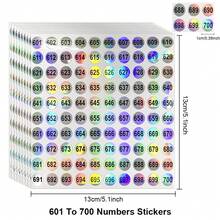 10 hojas de pegatinas planas láser con números del 1 al 1000, etiquetas redondas reflectantes, pegatinas de etiquetas para botellas de esmalte de uñas y cosméticos, marca decorativa autoadhesiva DIY - Láser digital - Ver 14