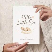 1/3/5 Pcs Cute Sleeping Bunny Greeting Cardgreeting Card, For Welcome To The World Celebrations And Baby Shower Gift Messages Greeting Card - Multicolor - View 10