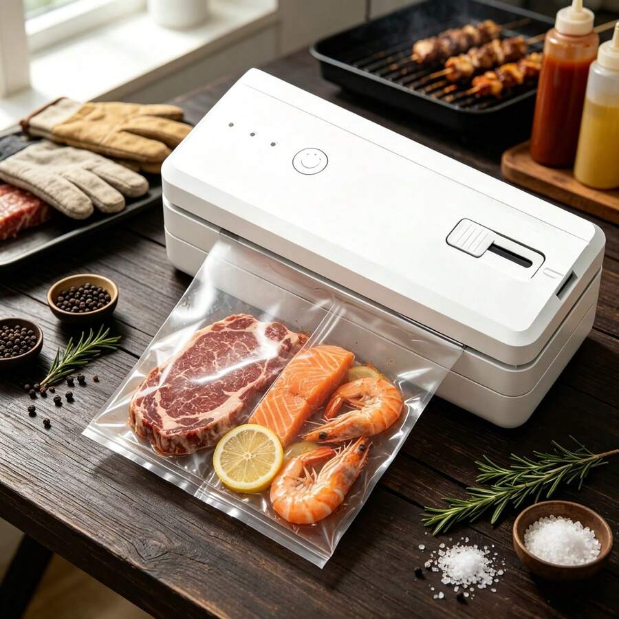 Portable Sealing Machine, 1300mAh Battery, USB Rechargeable, Quick Sealing, Ideal For Resealing Snacks And Plastic Bags To Keep Food Fresh, Perfect For Kitchen Use, Mini Food Storage Sealer, Great For Holiday And Birthday Gifts