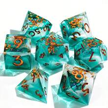 Set Dadu Resin D&D, Dadu Permainan Peran (RPG) Sharp Edge (D&D) - MultiWarna - View 12