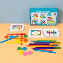 Children's Puzzle And Thinking Puzzle Board Game For Early Childhood Education Of Boys And Girls, Color Recognition Matching, Building Block Puzzle Toy Matching, Question Card Matching, Cognitive Matching Toy Suitable For Children's Various Gifts - Multicolor - View 11