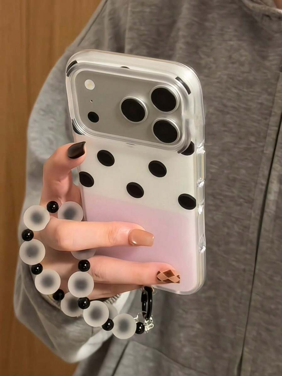 Summer Fresh Taro Boba Phone Case Compatible With Apple 17 Pro Max, 16 Pro, 15, 14, 13, Matte Dual Layer Full Coverage Anti-Drop Protective Cover With Lanyard For Women - Mauve Purple - View 1