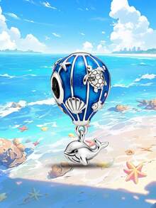 1件時尚925純銀海洋生物珠飾，適合女性手鍊，DIY珠寶製作 - 款式6 - 查看 9