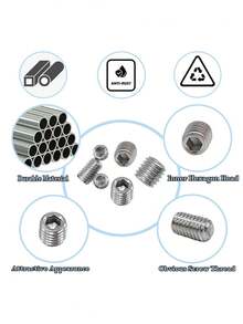 100/200pcs Set Hex Socket Head Screws, Hex Socket Head Bolts, Set Screws M3 M4 M5 M6 M8, Suitable For Home Repair, Door Lock Installation, Furniture Repair, Electronic Products, DIY, Fasteners (Stainless Steel 12 Sizes) - Hex Socket Set Screws - View 4