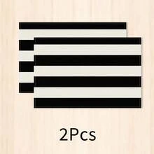 1pc Black And White Striped Linen Placemat, Breakfast Mat, Coffee Mat, Cup Mat, Bowl Mat, Home Kitchen Decor Accessory, Easy To Clean Placemat, Suitable For Home, Restaurant, Restaurant Decor, Holiday Gift, Gift For Friends, Multi-Piece Set - Multicolor - View 10