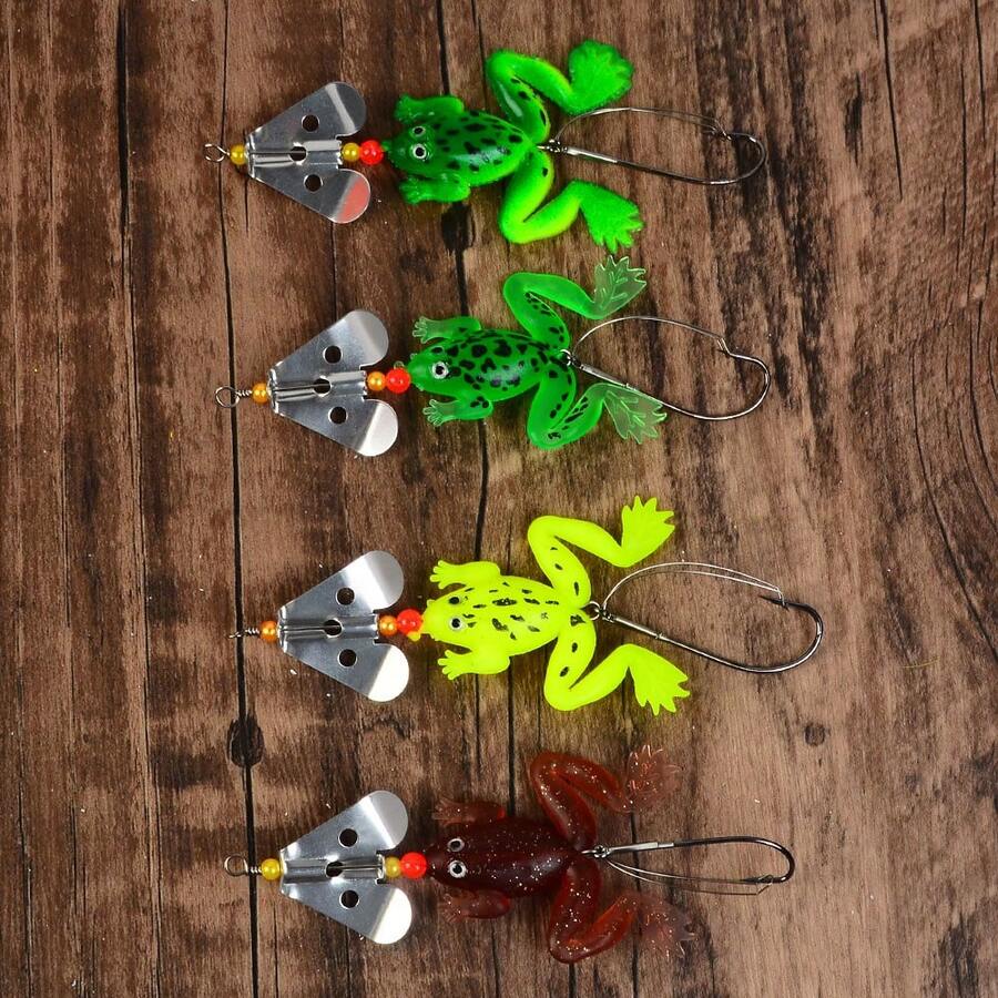 4pcs/Set Anti-Scratch Soft Frog Lure - Multicolor - View 1