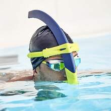 1 Set Front-Mounted Swimming Snorkel With Adjustable Head Strap, Suitable For Freestyle, Daily Swimming Training And Other Water Sports - Multicolor - View 4