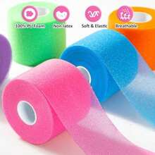 Sports Protective Tape Support Tape Cushioning Film Foam Base Design Breathable Easy Tear No Residue (7cm*10m) - Multicolor - View 3