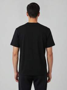 Nike Men's AS M NK DF UV HYVERSE TOP FLD Short Sleeve Knit Collarless T-Shirt TIM3596-010 - Black - View 2
