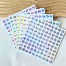 指甲油瓶标签贴纸 1-1000 数字，彩色全息防水凝胶美甲标签展示工具，美甲用品，美甲工具，美甲艺术工具，返校季，美甲，美甲工具（适用于按压式美甲片） - 彩色 - 查看 11
