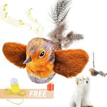 Simulation Bird Cat Toys Cats Interactive Cat Toy Realistic Bird Sound Cat Toy Plush Cat Toy Catnip Cat Toy For Cats Kitten Toy - View 8