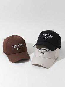 BONNY BOOM 3件裝 NEW YORK 中性棒球帽 卡車司機帽，Y2K 戶外防曬可調節旅行度假禮物，適合朋友、家人、萬聖節、聖誕節、開學季、情人節、父親節、母親節、婚禮、教師、學生、嘉年華、單身派對、新娘婚禮用品 - 3pcs-new york - 查看 10