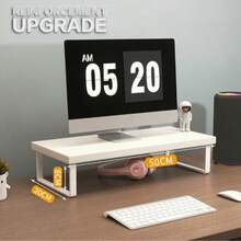 1pc Desktop Computer Monitor Stand Riser, Back To School Essential, Monitor Stand, Desktop Computer Monitor Stand, Office Desk Storage Organizer, Desktop Accessory - Multicolor - View 15