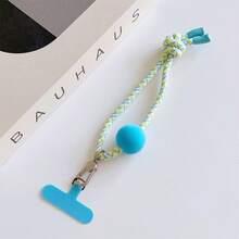 1PC Dopamine Phone Lanyard Wrist Strap Spacer Camera Keychain Bag Charm Pendant Universal Camera Phone Case Hanging Ball Short Rope - Multicolor - View 7