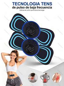Masajeador eléctrico de hombros, cuello y espalda, recargable, para uso doméstico y de oficina, alivia el estrés y relaja los músculos - Azul - Ver 1
