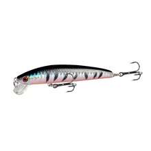 8pcs Floating Minnow Lures With Built-In Rattles, Short Lip, 9.5cm/8.5g Bionic White Striped Bait For Bass And Amur Carp, Outdoor Fishing Supplies - Multicolor - View 8