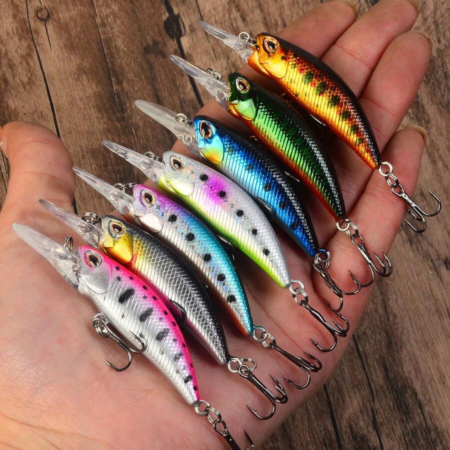 Set Umpan Ikan Kecil Lidah Panjang Tenggelam Mikro 7 Warna - MultiWarna - View 1