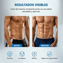 Estimulador Muscular EMS Inalámbrico Completo con 3 Unidades de Control Independientes, Parches de Hidrogel Conductivo Reutilizable para Abdomen, Brazos, Piernas y Glúteos, Dispositivo Tonificador Muscular Portátil Recargable USB con 6 Modos de Entrenamiento y 9 Niveles de Intensidad Ajustables, - Negro - Ver 3