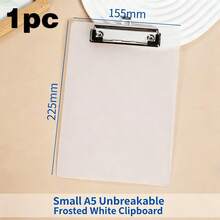 Map Binder Transparan Ukuran A4/A5, Papan Klip dengan Klip Logam, Cocok untuk Catatan, Formulir, Dokumen, dan Gambar. - A - View 7