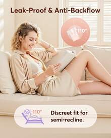 This Quiet, Hands-Free Electric Breast Pump Is Leak-Proof And Backflow-Proof. It Is Freestanding, Easy To Transport, And Offers 4 Modes And 12 Adjustable Suction Levels. - Light Grey - View 7