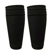 Double Layer Breathable Elastic Football Shin Guard Socks With Mesh Reinforced Pocket - Multicolor - View 3