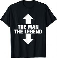 Lokale Lager,Marque,The Man The Legend Funny Adult Humor Quotes Style Sayings T-Shirt, Black - 黑色 - 查看 5