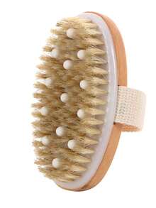 Natural Bristle Body Exfoliating Bath Brush,  Scrubber For Shower, Wet  Dry Dual Use Skin Care Scrubber, Spa Daily Bath Tool, Portable Home Travel Body Cleansing Brush For Back To School Season - View 8