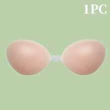 1pc Women's Adhesive Silicone Invisible Bra, Wedding Breast Pads, Summer Dress Tank Top Underwear Accessory - Multicolor - View 17