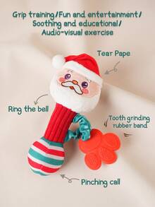 1pc Handheld Plush Doll With Fun Bell, Perfect Gift For Christmas, Halloween, Thanksgiving, New Year And Valentine's Day - Multicolor - View 14
