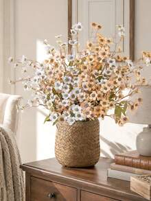 12/6pcs Silk Long Stem Artificial Flowers, Indoor Faux Flowers (White, Champagne), Suitable For Room Decor, Home Decor, Wedding Decor, Outdoor Decor, DIY, Halloween, Christmas, Thanksgiving, Autumn Decor, Birthday Party, Garden Decor, Mother's Day, Valentine's Day - Multicolor - View 8