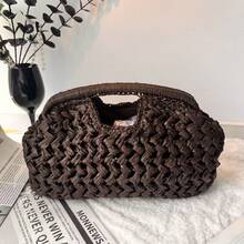 Women's French Vintage Knitted Bag, Chunky Knit Texture, Multi-Functional Large Capacity Bag Suitable For Autumn/Winter Coats - Multicolor - View 8