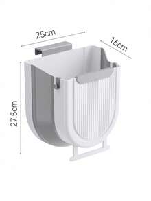 A Wall-Mounted, Cabinet-Style, No-Drill Kitchen Waste Bin For Household Sorting And Storage, Large Capacity, Foldable, Saves Space And Organizes Countertops. - White - View 9