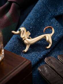 Enamel Rhinestone Dog Brooches - Classic Animal Pins For Women Unisex Casual Party Jewelry Accessories / Friends Gifts Badges Decoration - Dog - View 12