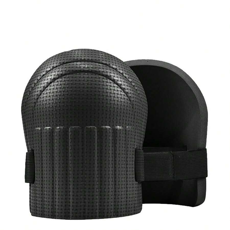 1 Pair Of Black Knee Pads With Thick EVA Foam Padding, Versatile Knee Pads For Gardening, Floor Laying, Mechanical Work, Cycling And Yoga - 1 Pair - View 1