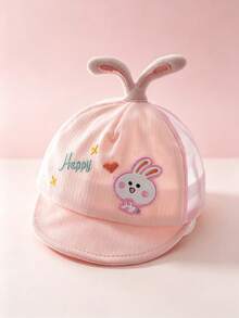 1 pieza Gorra de béisbol personalizada fina para primavera/verano, gorra de béisbol transpirable con correa ajustable y decoración de conejo bordado, sombrero de protección solar unisex, diseño de ala suave y transpirable, adecuado para actividades al aire libre, gorra con nombre/letra bordado personalizable - Multicolor - Ver 7