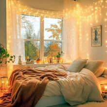 1pc 20m-3m Home Decorative LED Fairy Light String,Room Decor LED Lights, Weddings/Birthday Party Decor Light,Outdoor Yard Decor Lights String - 均碼 - 查看 6