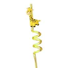 6pcs/Set Creative Multi-Color Transparent Animal Themed Straws, Reusable Jungle Animal Plastic Straws | Suitable For Lion, Fox, Zebra, Giraffe Wildlife Zoo Birthday Party Supplies, Forest Party Gift Decoration - View 11