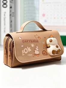 Estuche de lápices multifuncional de gran capacidad para estudiantes, bolsa de lápices portátil de gran tamaño, caja de almacenamiento, regalo de vuelta a la escuela - Multicolor - Ver 5