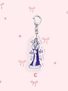 1pc/6pcs Weird Circus Cartoon Character Acrylic Keychain, Cute Ragatha Jax Zooble Character Bag Charm,Perfect Back To School Decor,Fan Gifts,Daily Use - Multicolor - View 4