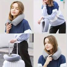 1 buah Bantal Leher yang Dapat Diatur dan Ditekuk, Aksesori Perjalanan Multifungsi, Cocok untuk Menopang Leher, Dagu, dan Pinggang, Ideal untuk Tidur, Perjalanan, Pesawat, dan Sandaran Kepala - A - View 5