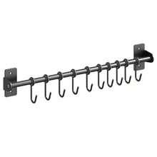 Multifunctional High-Quality No-Drill Kitchen Wall Hook Rack, Spoon Holder, Spatula Hook, Kitchen & Bathroom Accessories, Pot & Pan Hook, Knife Holder - Black - View 7