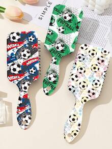 1pc Hot-Selling World Cup Football Element Printed Air Cushion Massage Scalp Detangling Hair Styling Comb - Multicolor - View 1