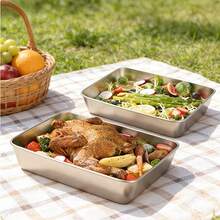 1pc/3pcs Tiramisu Box Stainless Steel Tray, Popular Cake Container, Special Mold, Suitable For Fruit, Meat, Vegetables, Easy To Clean, Suitable For Refrigerator, Freezer And Food Cabinet Storage - View 9