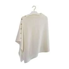 1 buah Syal Ponco Rajut Warna Polos untuk Wanita, Dekorasi Kancing Samping dan Paku Keling, Pelindung Matahari, Kasual dan Elegan, Cocok untuk Kantor, Perjalanan, Musim Semi, Musim Gugur & Musim Dingin - MultiWarna - View 5