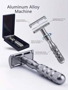 1pc/Classic Double Edge Safety Razor, Men's Shaving Razor And Women's Manual Hair Removal Razor (No Blades) - Safety Razor - View 3