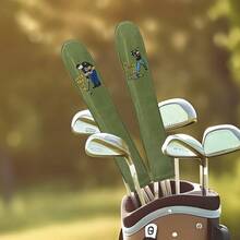1PC Playing Golf Alone Pattern Design Golf Pointing Rod Cover Direction Indicator Rod Cover Dustproof Durable Positioning Rod Practice Stick Protective Cap, Available In Two Patterns - Multicolor - View 3