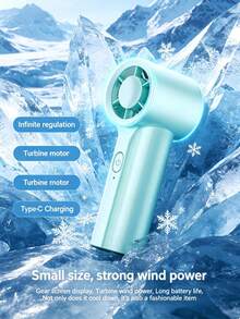 Mini Turbo 手持小風扇 2026 升級版 3 合 1 手持式 3 段風速 高速 1200mAh USB 充電 強力冷卻 大風量 房間臥室裝飾 海灘旅行 夏日度假必備 家用辦公露營徒步戶外禮物 - 多種款式 - 查看 3