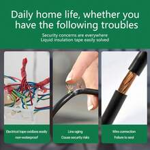 Liquid Insulating Tape Wire Glue, Black/White,Waterproof Electrical Tape, Wiring Repair Cable Sealant & Insulation Protector, High-Temperature Resistant Insulating Tape Wire Cable Repair Glue Suitable For Cars And Home Use - 2CJ-352 - View 6