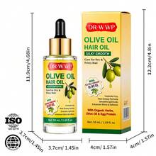WWP Óleo de Cabelo de Azeite de Oliva 50ml Essência de Óleo para Cuidado de Cabelo Anti-Frizz Brilhante e Suave Adequado para Cabelos Secos, Crespos e Danificados - óleo de cabelo - Visão 6