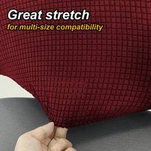 Waffle Texture Computer Chair Back Cover (Burgundy), Gaming Chair Cover, Solid Color High Elasticity, Stain-Resistant Wear-Resistant Dust-Proof Office Chair Cover, 34 Colors Available, Removable Easy To Clean, Anti-Cat Scratch - 1PC - View 7